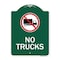 Signmission No Trucks With Graphic Heavy-Gauge Aluminum Architectural Sign, 24" H, GW-1824-9809 A-DES-GW-1824-9809 - alternate 1